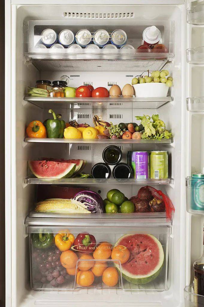 冰箱食物的真实图片图片