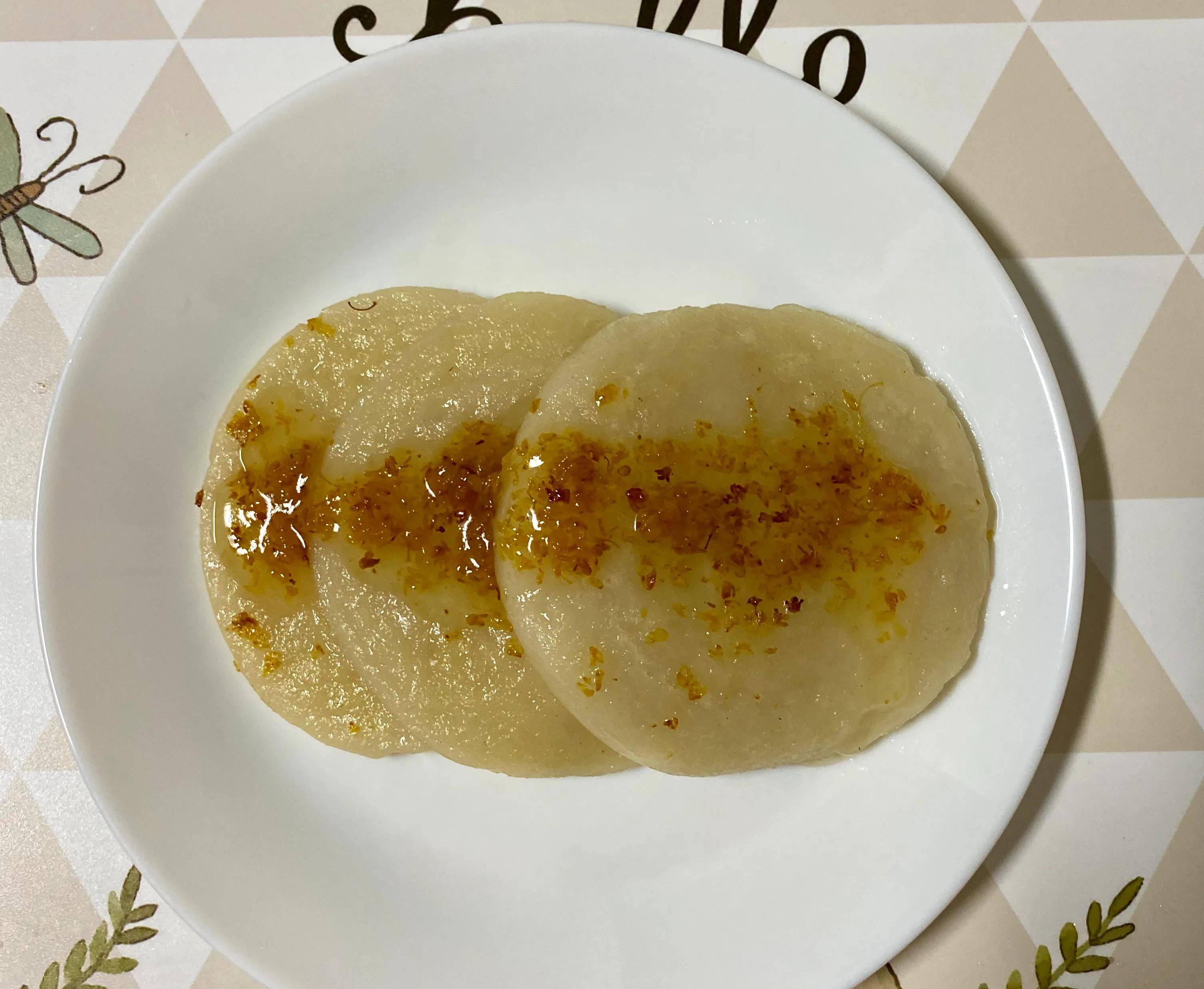 桂花|秋天早餐喝这碗粥，配上3块桂花糯米糍，暖暖的甜甜的，太舒服了