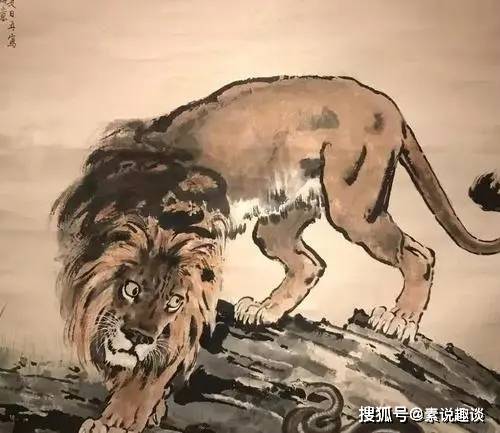 徐悲鸿画的狮子，又瘦又矬但价值6000万，总感觉哪里不对劲_作品