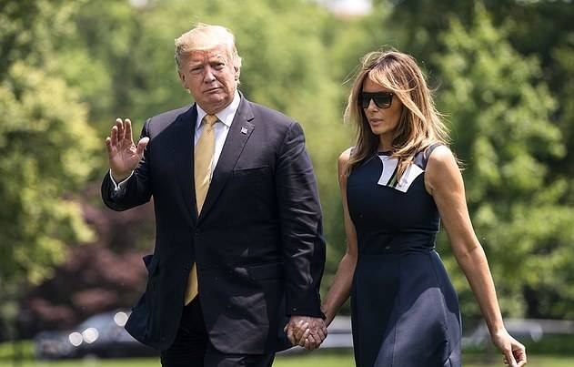 显得|梅拉尼娅访日本4天6套衣服花费13万!穿小蓝裙返回白宫气场十足