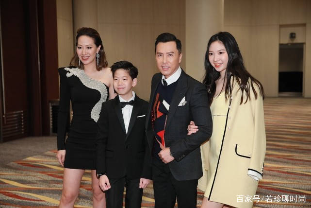 身材|汪诗诗比老公甄子丹还霸气，一家四口同行太养眼，颜值真高