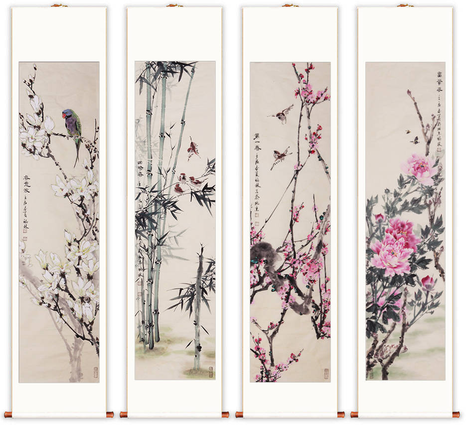 国画四君子”作品鉴赏：每一幅都堪称经典！家居挂画必备！_象征
