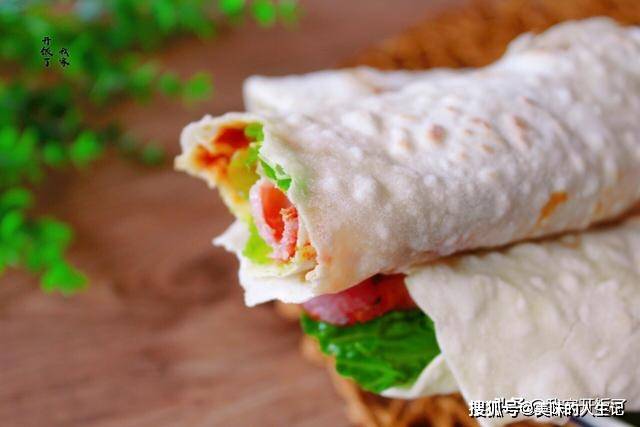 因为|老公早餐就馋这卷饼，一分钟就烙好，荤素可搭配，卷啥都好吃