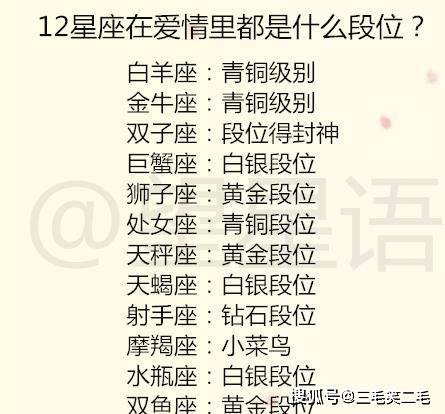 12星座在爱情里都是什么段位?十二星座被喜欢的人告白,会有啥反应?