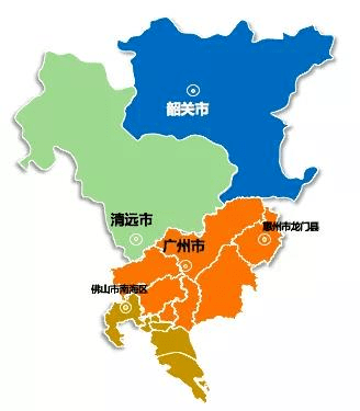 广州清远区域分布图图片