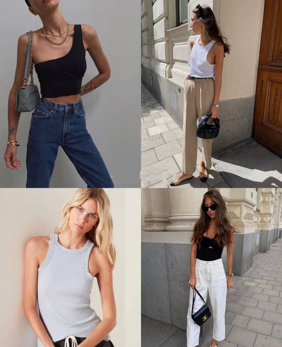 身材|夏季要学会“露肤”，3种背心穿搭方式，洋气又清凉