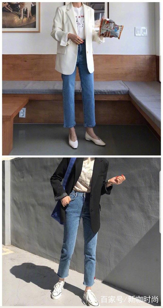 回温|牛仔裤穿对了显瘦显腿长，18套夏夏极简搭配，照着穿就对了