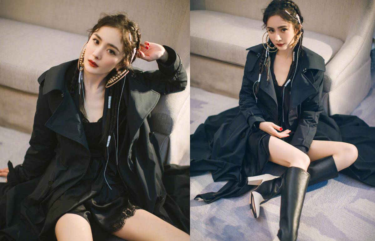 上衣|“不良少女”杨幂染金发，穿着豹纹上衣韩范十足，魅力十足