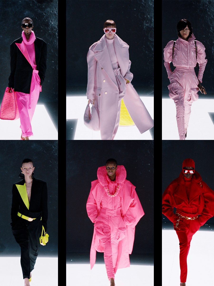 航空|Balmain 2021秋冬系列，亮黄色、银色等颜色，带着航空味道的时尚