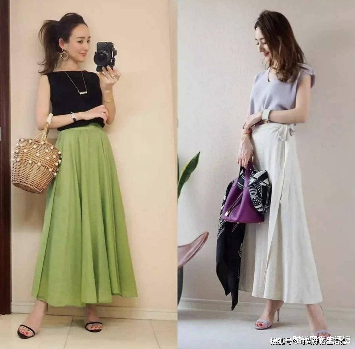 身材|只要“2条裤子和裙子”,就能搭出不同风格,她是如何做到的?