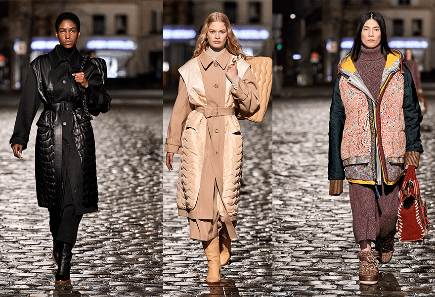 鱼鳞|Chloe 2021秋冬系列，条纹、鱼鳞还有针织、羽绒等多种元素，缔造秋冬温暖时髦