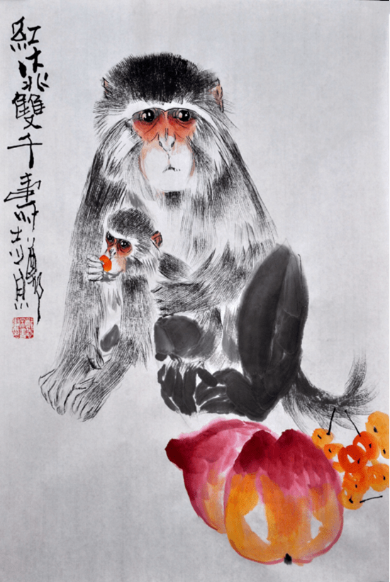 作品欣赏郑志宗先生与李苦禅儿子李燕先生在李苦禅纪念