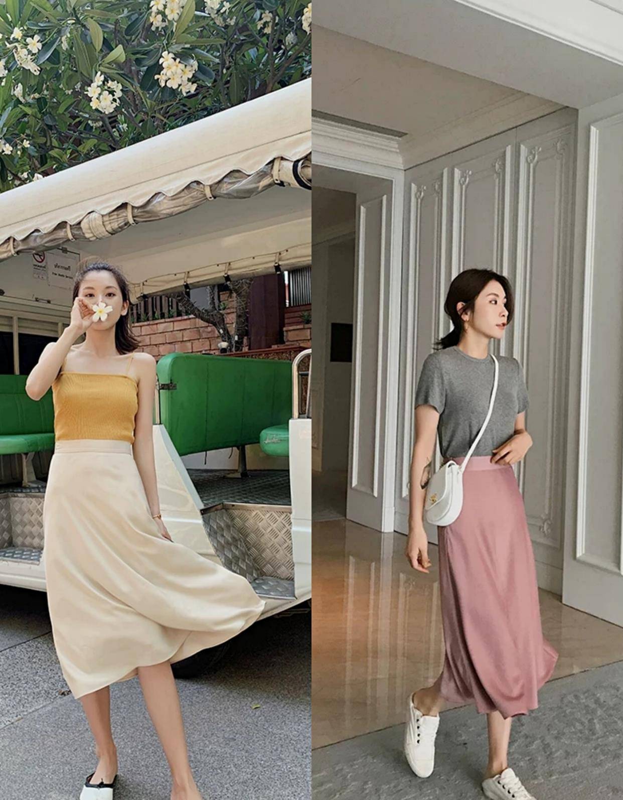 夏季里|炎热夏日不能少的半身裙搭配，轻松演绎优雅的女人味，温柔又迷人