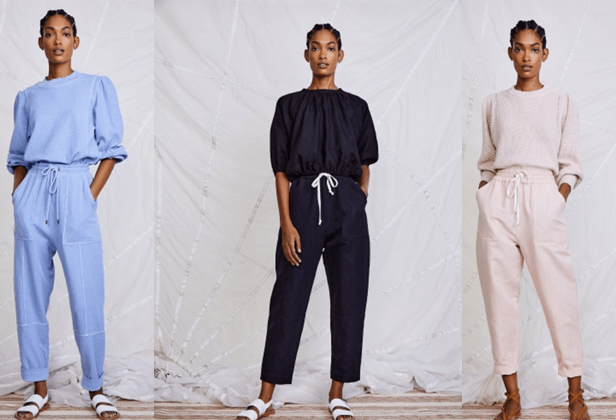 对比|Apiece Apart 2021春夏，蓝色与浅色调的清新，还有休闲、度假感