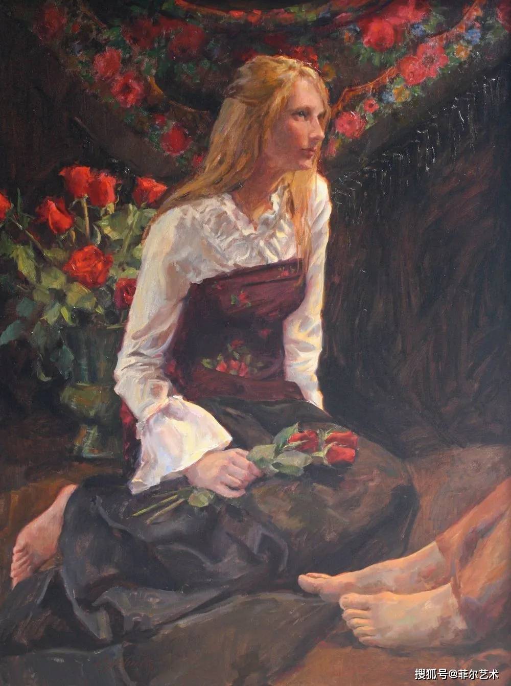 把美丽撒给世界~美国女画家艾米丽·舒尔茨女性人物油画作品欣赏