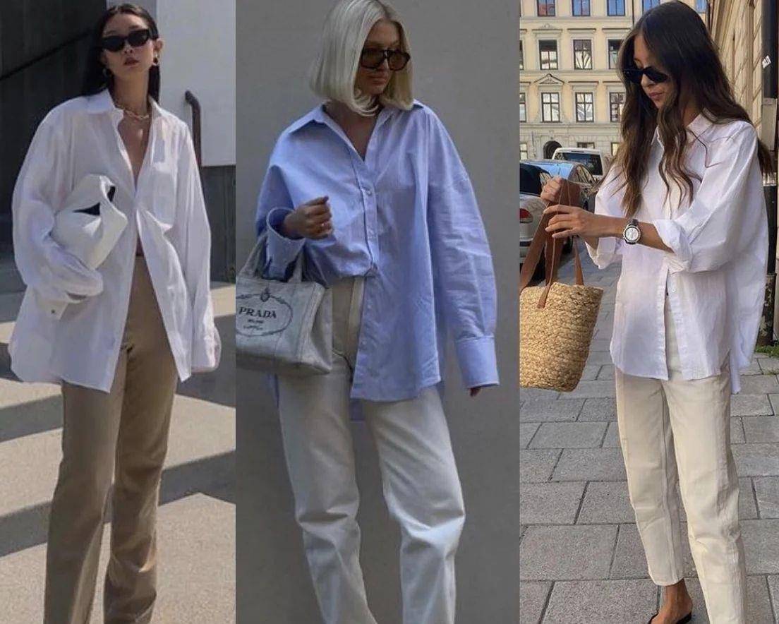 下装|穿衬衫是“老气”还是“洋气”，关键看选款和下装，时髦又高级