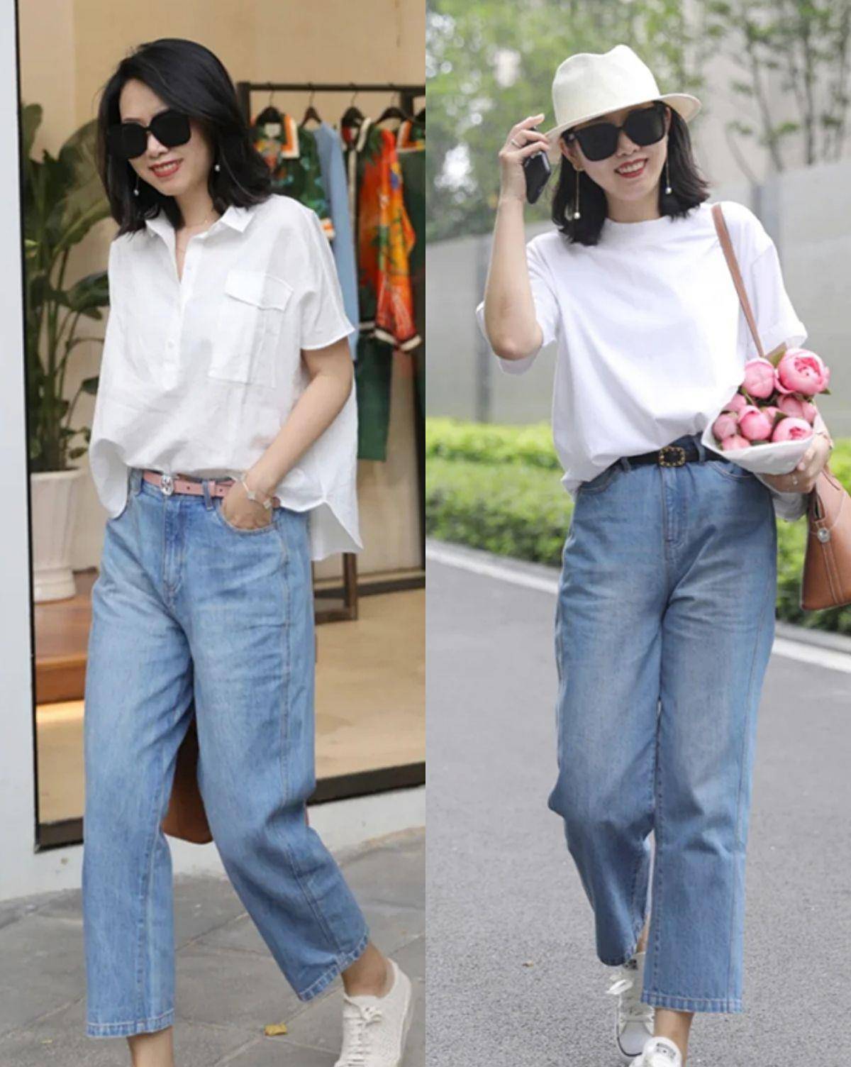 颜色|这才是中年女性该有的打扮,九分裤+平底鞋,显瘦舒适又知性