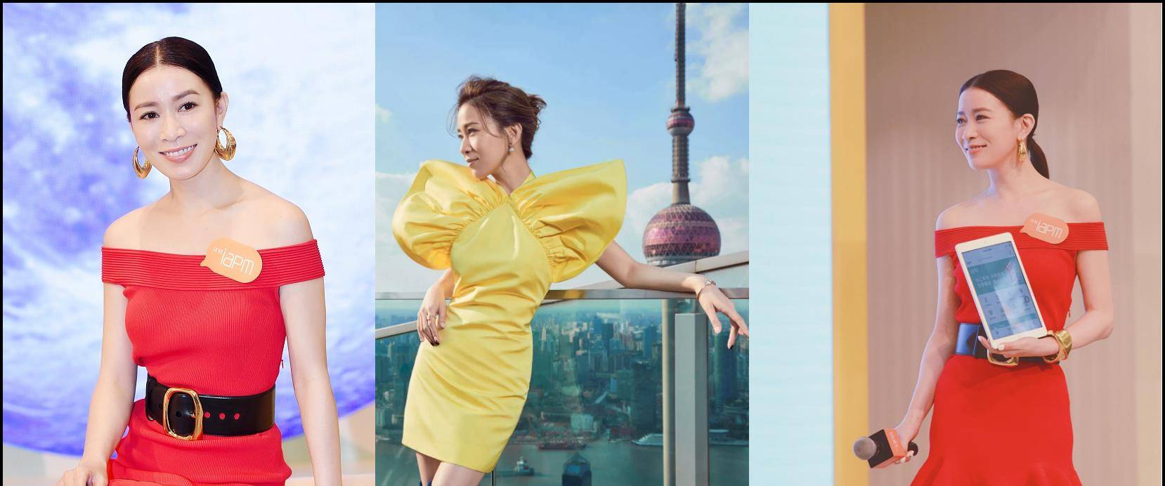 仙女|佘诗曼气质真好,裹身裙穿得贵气十足,气场好大气啊