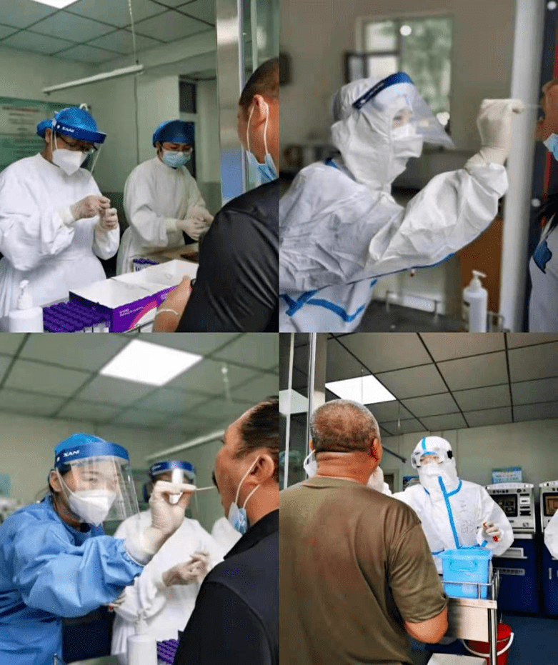 采样|汾阳医院发热门诊支援记