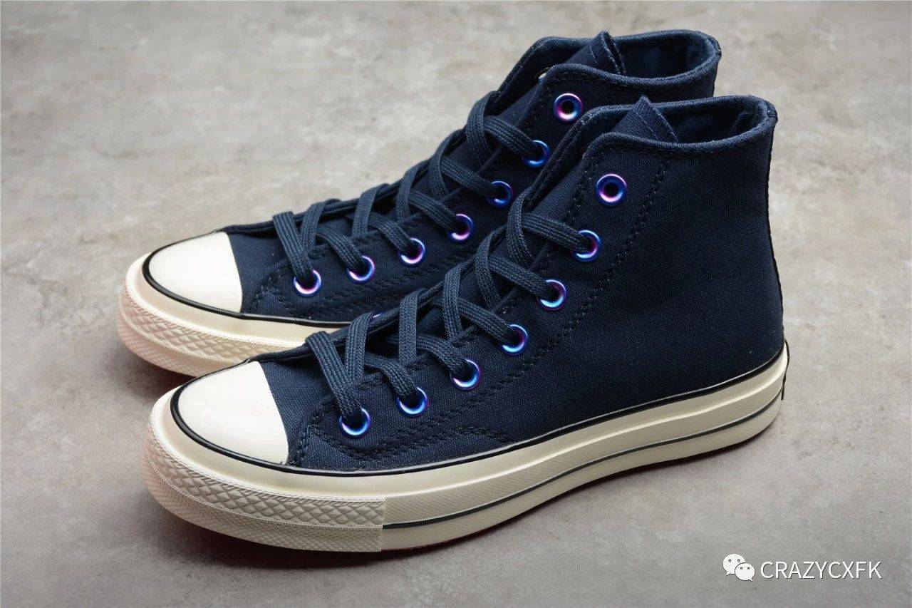 匡威魂动城市converse1970s上海霓虹限定暗夜蓝帆布鞋