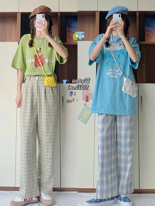 袜子|“格纹裤”，学会搭配鞋子，时髦个性又有气质