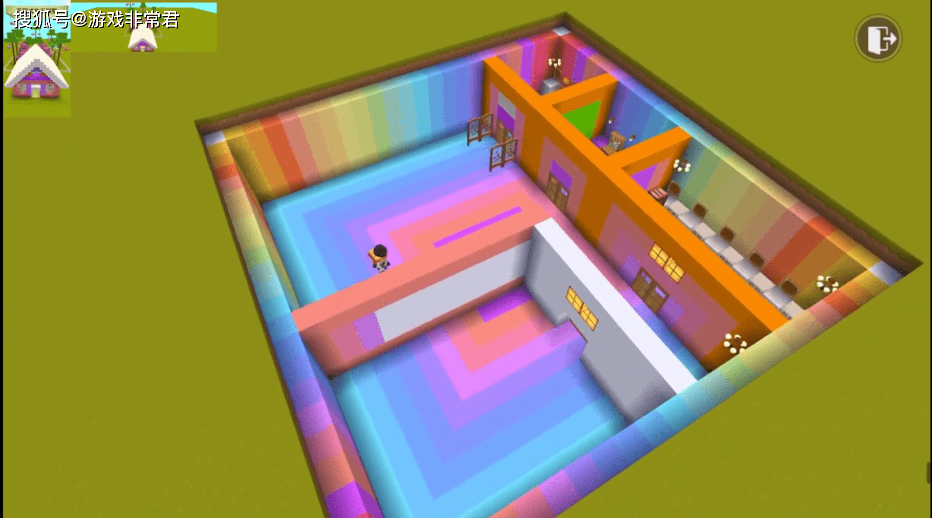 迷你世界 带地下室的小屋 看起来是栋小屋 内部却炫彩夺目 游戏 中华资讯在线