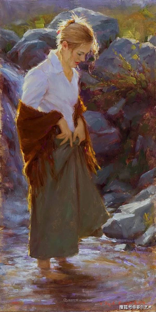 微妙色彩下跳跃的光线散发着诗意的火花这样的人体油画作品谁不喜欢呢