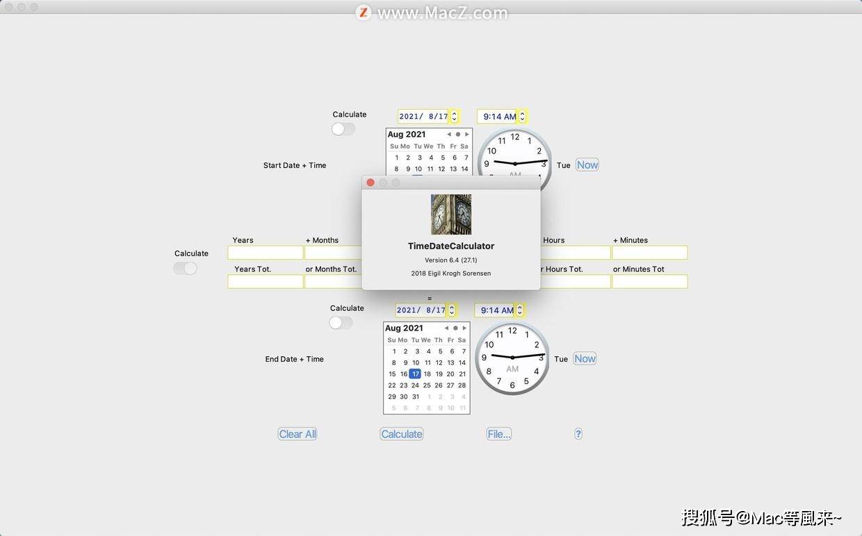 timedatecalculator for mac( 时间计算器) 6.4激活版