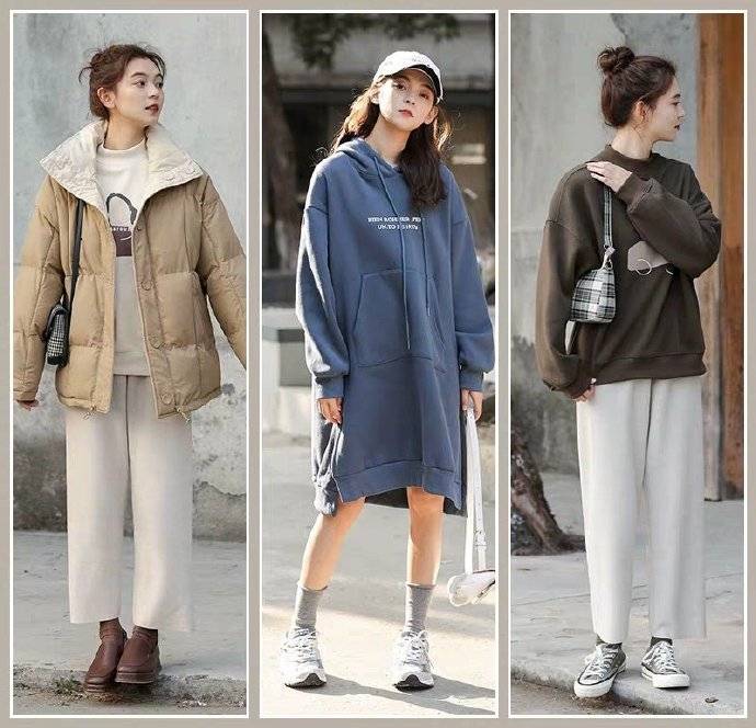 卫衣|过年走街串巷适合走休闲率性路线,冬季这样穿,简约随性接地气