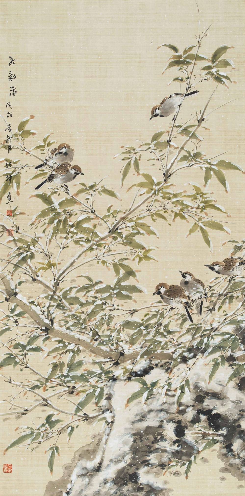 画作欣赏若流年有爱鸟语花香画家师行坤作品欣赏