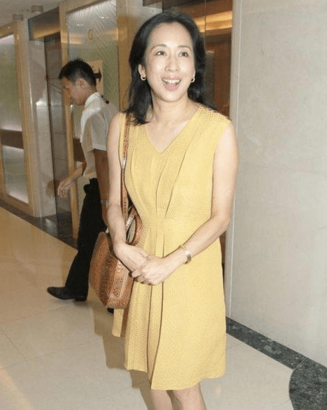 郭晶晶|郭晶晶婆婆老了也风韵不减，穿无袖衫简约随性，印花丝巾太有品味