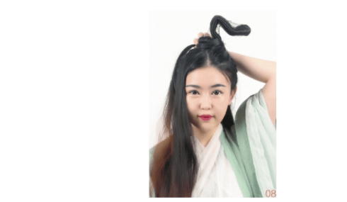 发髻|灵蛇髻：仿碧瑶造型图解