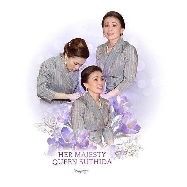 套装|泰王室“铁三角”不再!苏提达连发花卉海报展现王后范,又变美啦