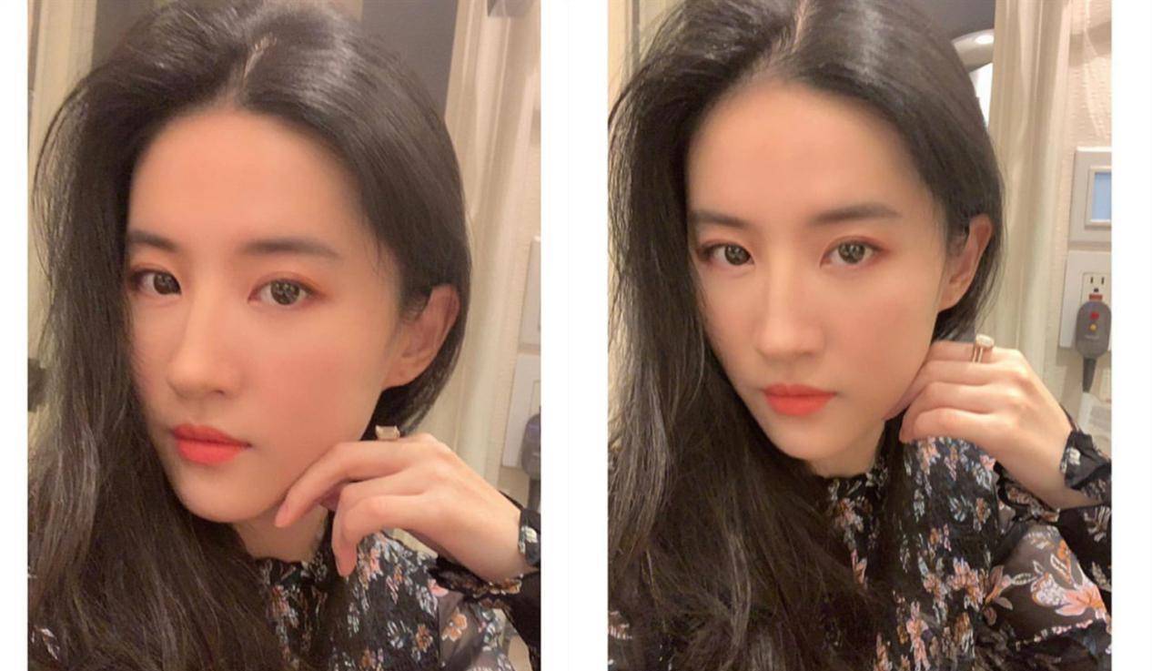 美得|33岁刘亦菲太惊艳，罕见时尚碎花裙营业，罕见大红唇美得让人心动