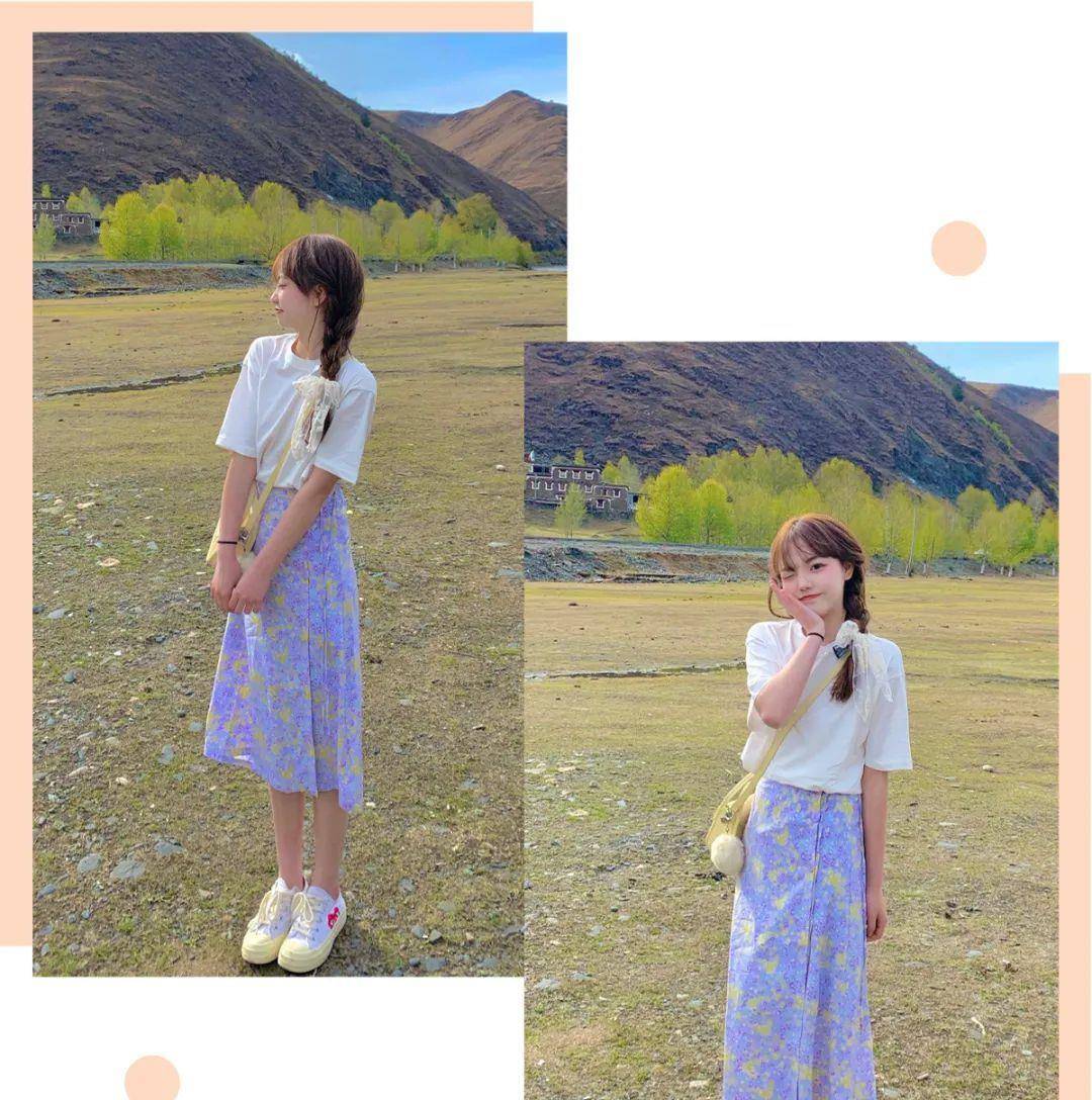 星人|“T恤+半裙”=王炸cp!太洋气显瘦了!