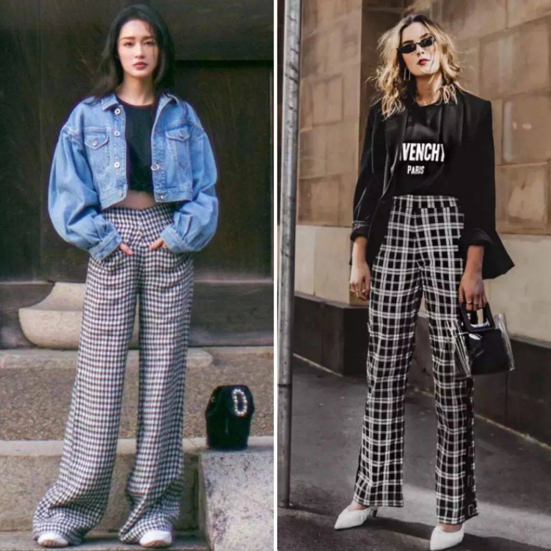 黑色|T恤+阔腿裤,早秋最显瘦搭配!