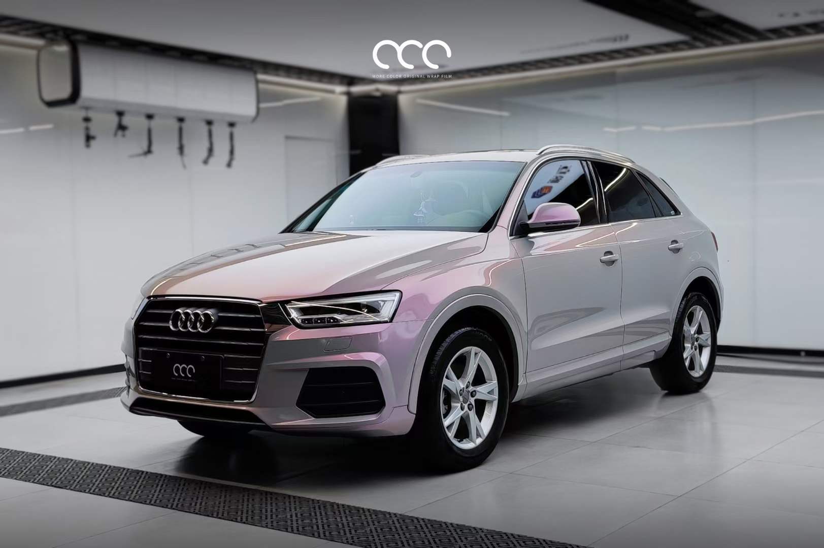 奥迪q3汽车贴膜mcwrap漫彩改色膜梦幻灰