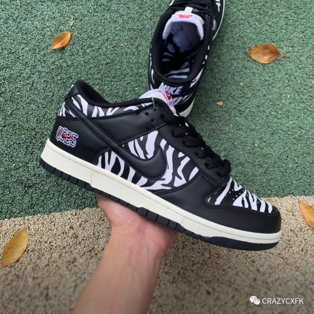 黑色|耐克黑白斑马联名板鞋 Quartersnacks x Nike SB Dunk Low Zebra