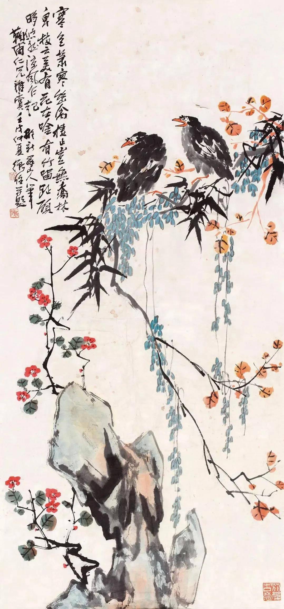 陈师曾花鸟画作品赏析只是可惜,陈师曾过世的有些早,他的艺术才能并没