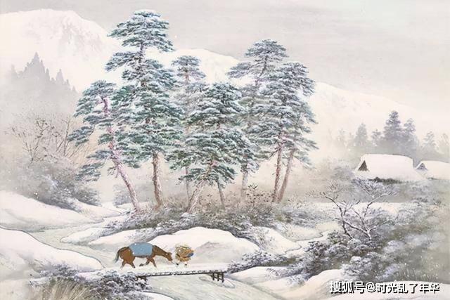 飞雪连天,诗人韦应物骑马《雪行》赋诗:行子郡城晓,披云看杉松