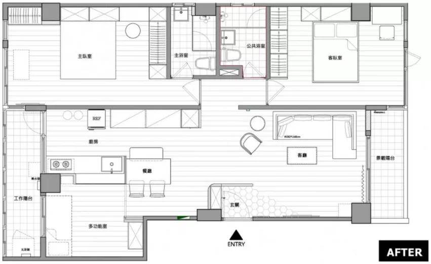 客厅|100㎡老屋翻新，全屋宜家家具，双洞洞板墙面真香！