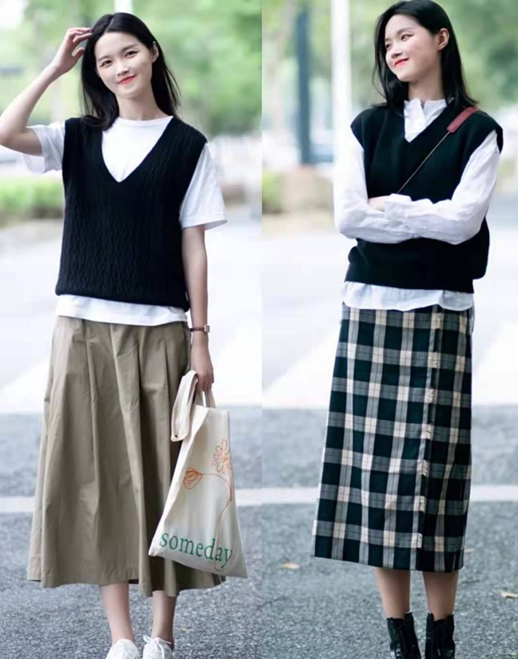 时尚|这次为大家分享的针织背心穿搭