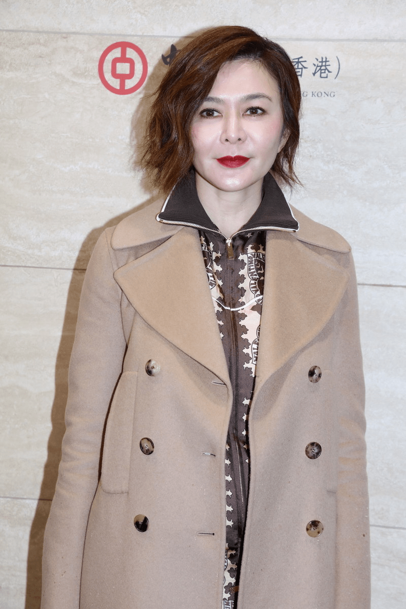 新潮|关之琳虽是“大妈的年纪”，打扮很新潮，大衣配印花套装潇洒干练