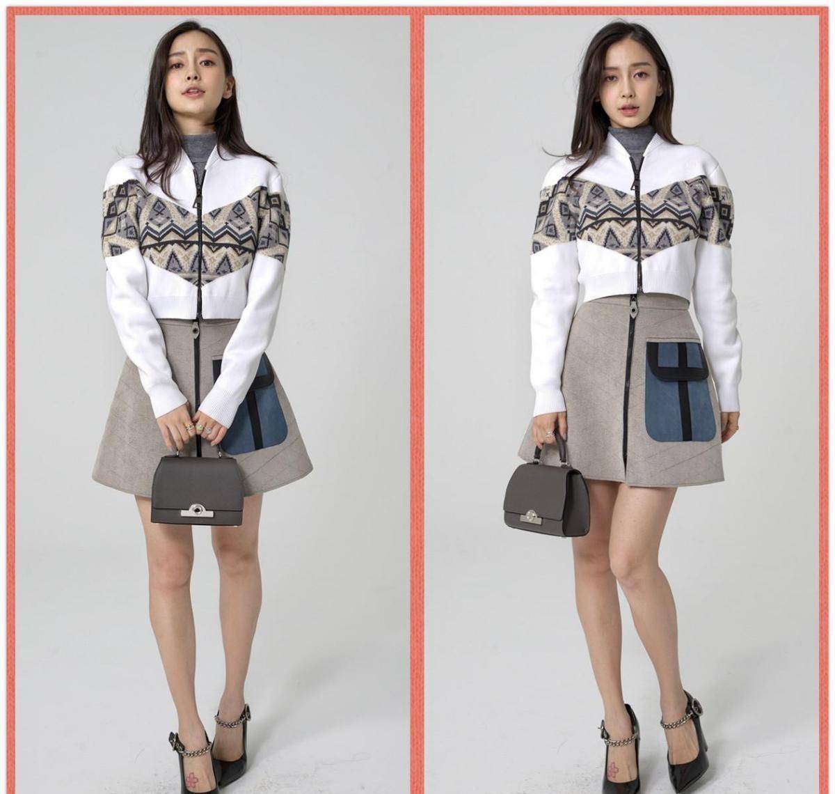 短裙|做明星也不容易，杨颖拍写真能看到满眼血丝，穿名牌服装都没精神