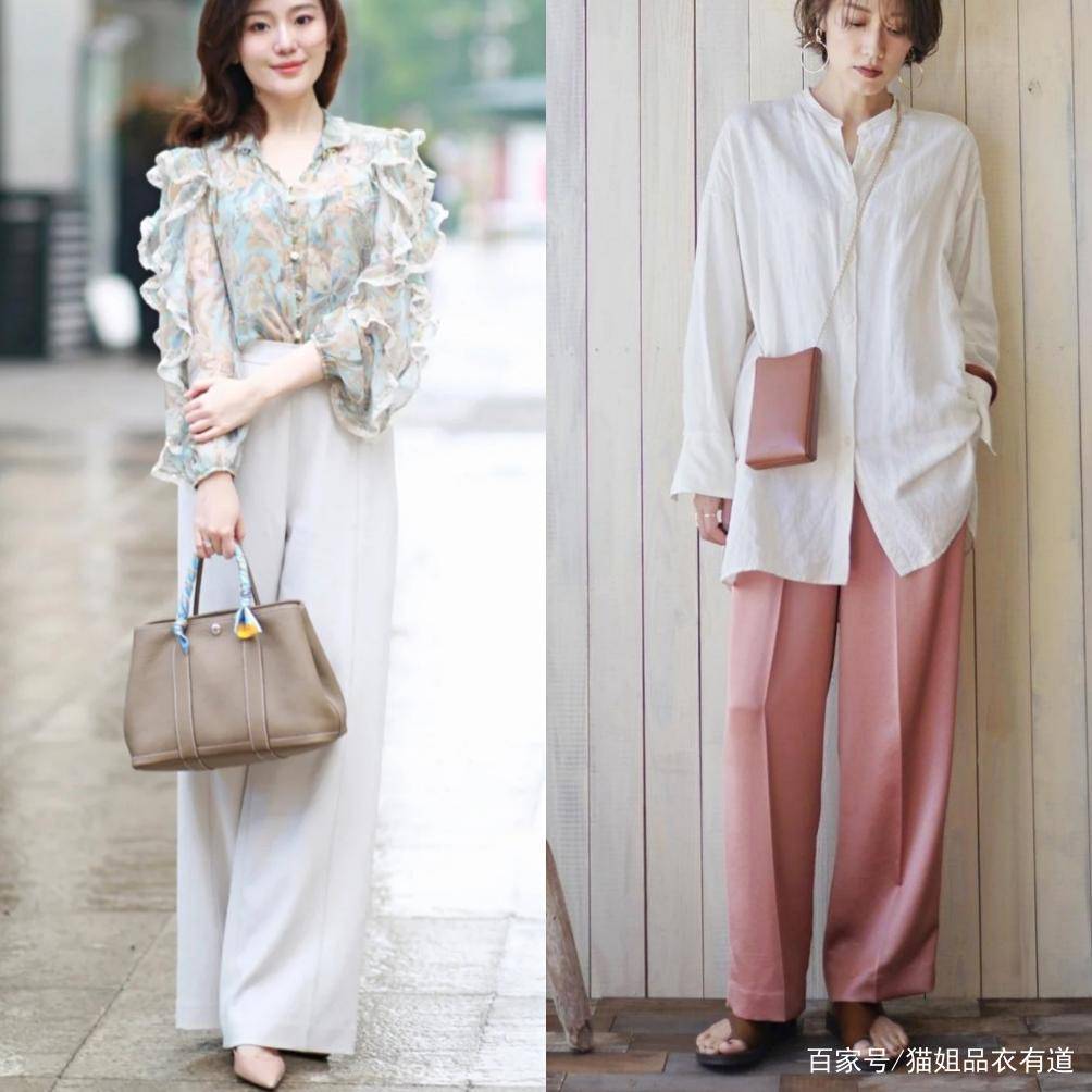 风情|初秋流行这样一组穿搭：“衬衫+阔腿裤”，简单高级还不挑人