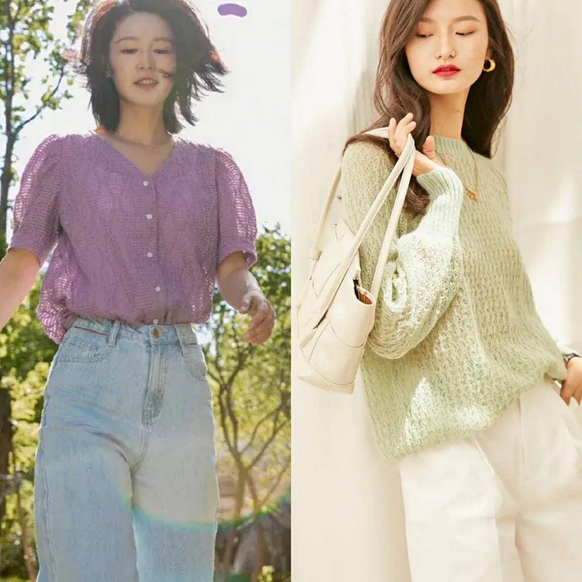 设计|真正懂穿搭的女人，秋天只选针织衫就够了，百变还百搭