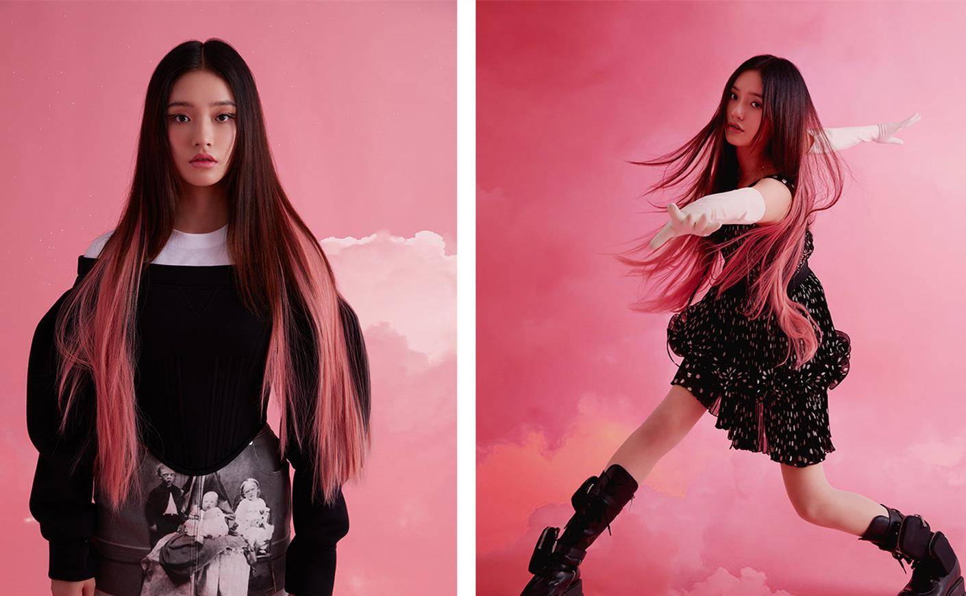 黑色|宋祖儿林允变双生姐妹花,拍二次元风格写真,却被说非主流?