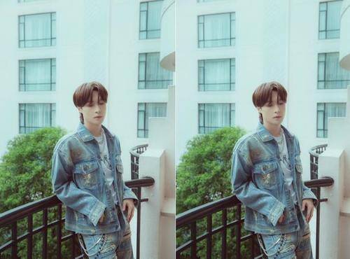 换人|张艺兴换发型如换人,狼尾头配复古外套,靠栏杆随便摆POSE都有型