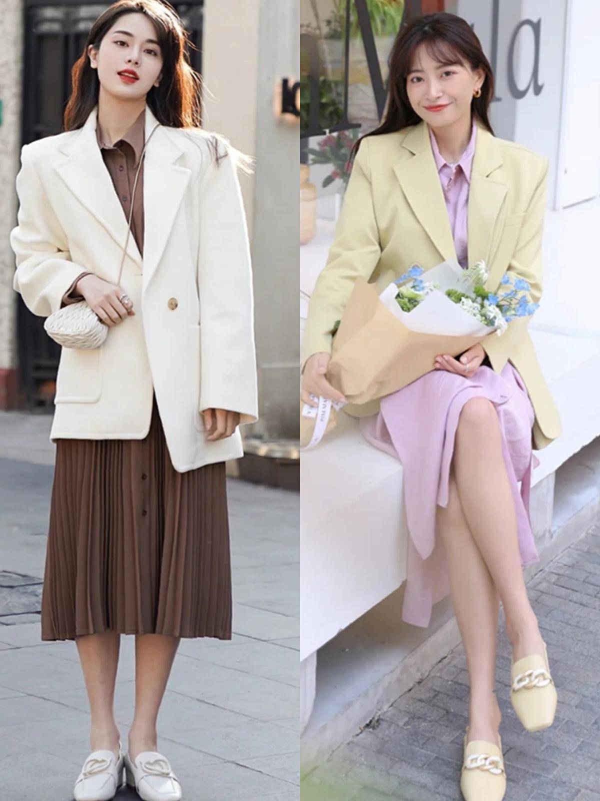 职场|优雅女性人手几双的乐福鞋,春季这么搭魅力十足,关键舒适不挑人