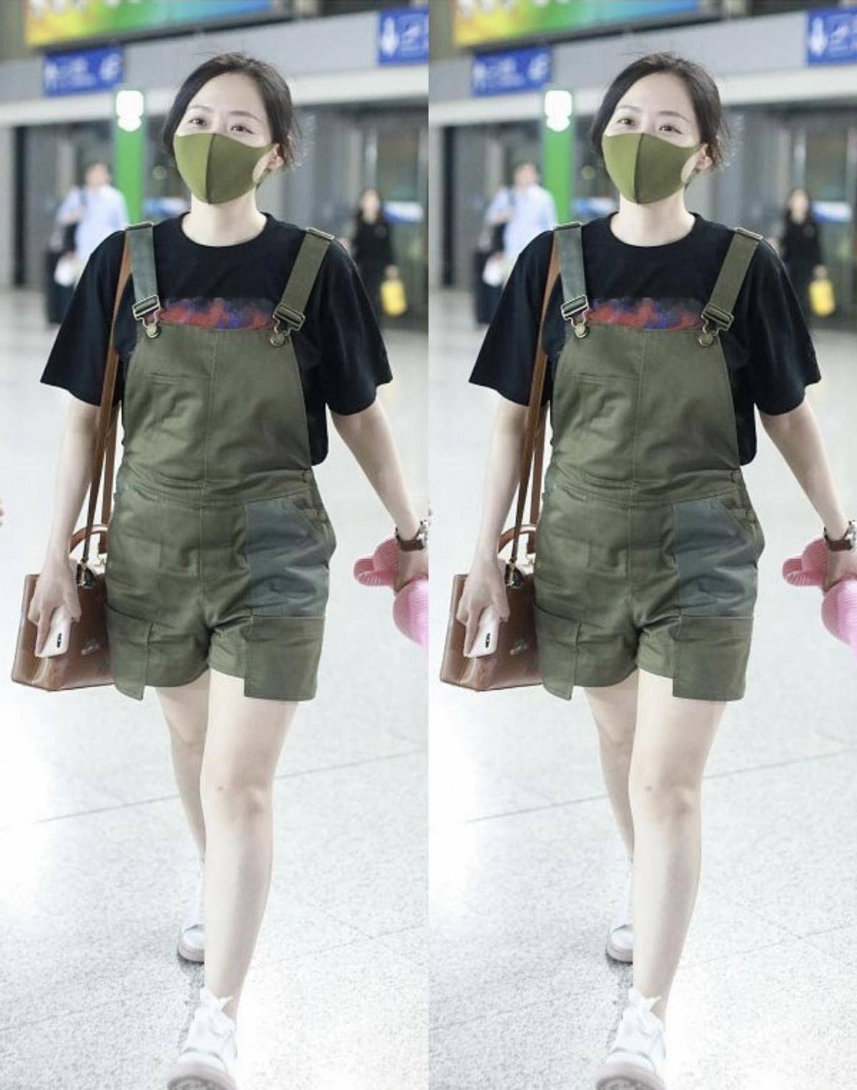 吊带|张靓颖的造型是认真的吗?侧面看感觉不咋保守,“豆腐肌”真撩人